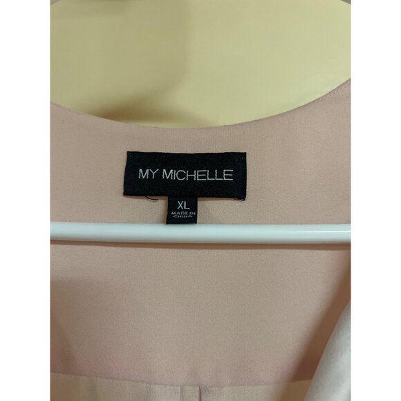 My Michelle XL Pink Chiffon Tank Top Blouse - Picture 3 of 6